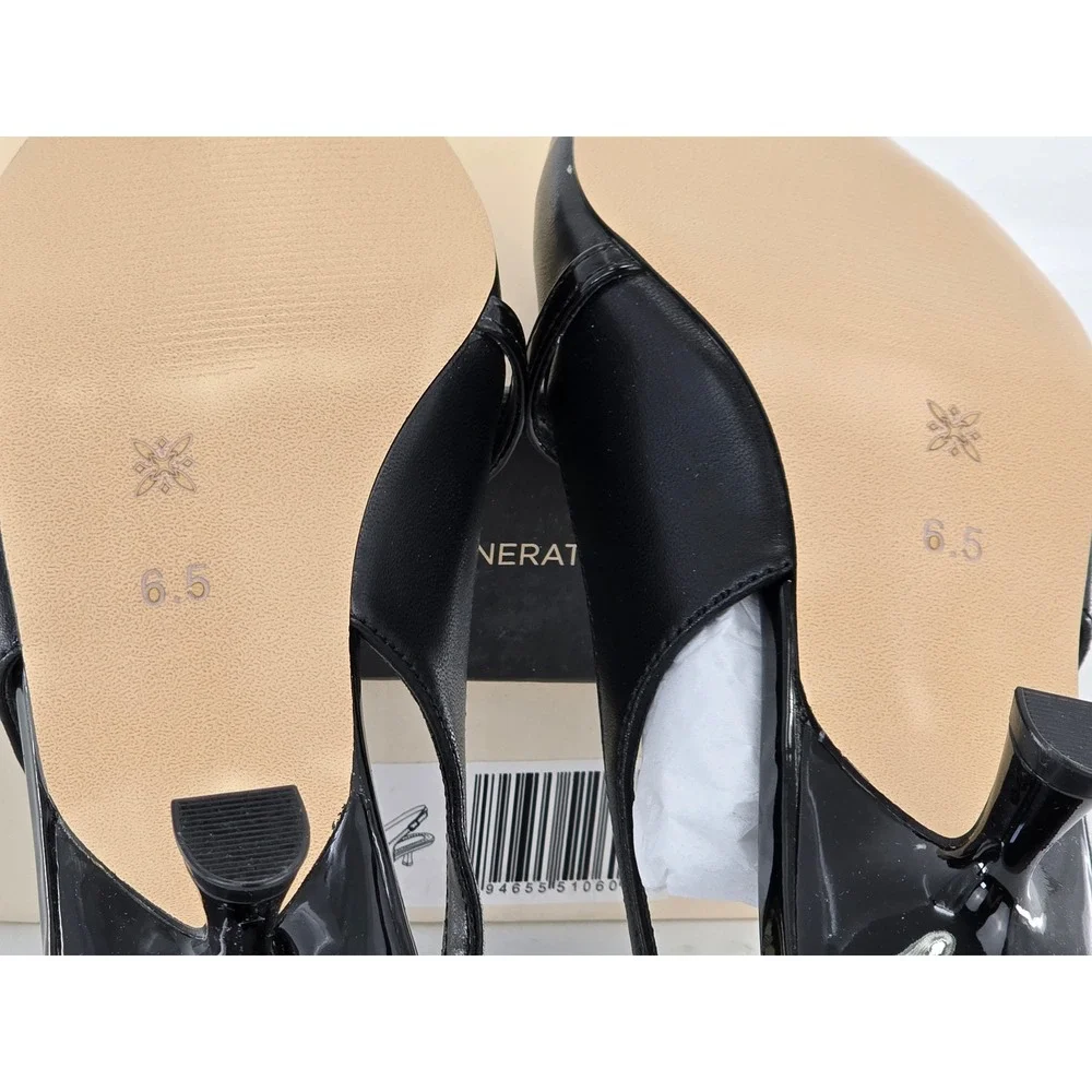 BCBGeneration Kami Slingback Pumps Womens 6.5 Black Pointed Toe - New